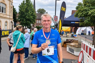 Felix Riess vom Lauftreff des TV Schwanewede beim 19. Braker hkk-Lauf